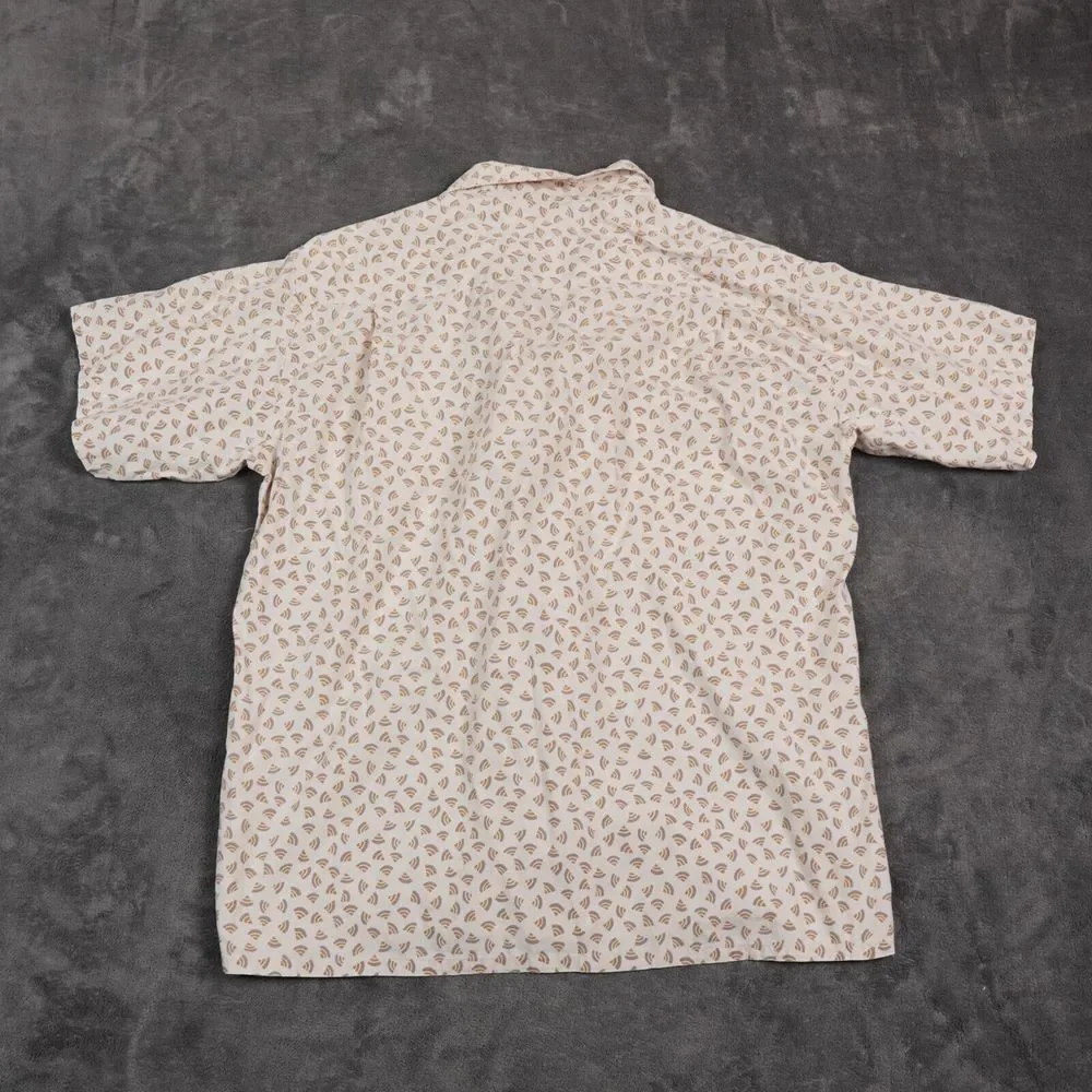 Vintage North Face Shirt‎ Mens Large Brown White Triangles Fishing Outdoor